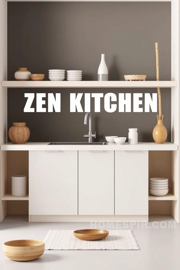 Calming Zen Kitchen with Neutral Hues