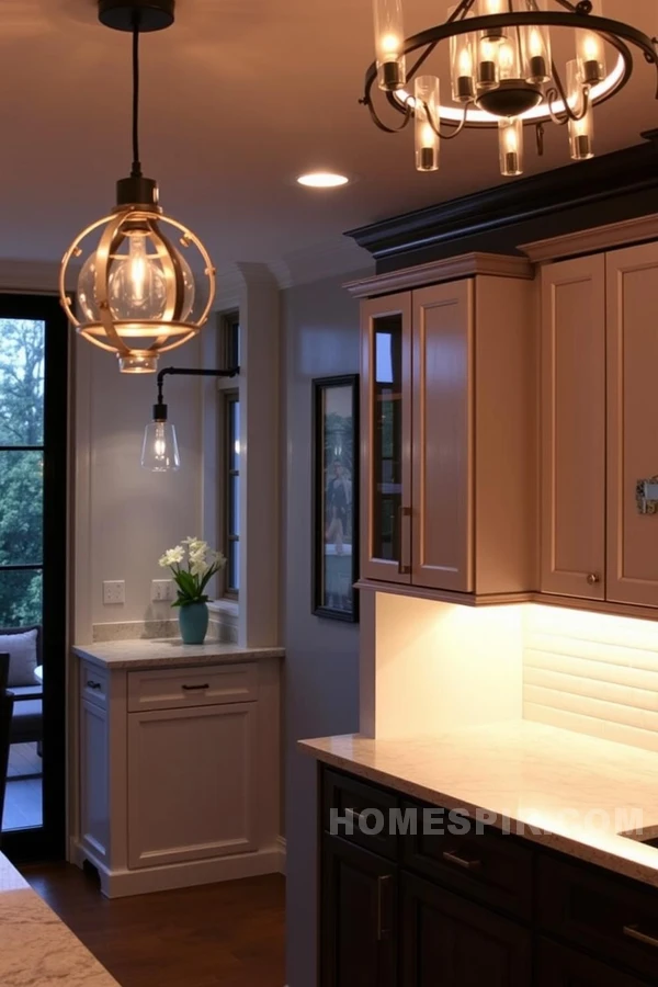 Captivating Light Designs in Kitchen Space