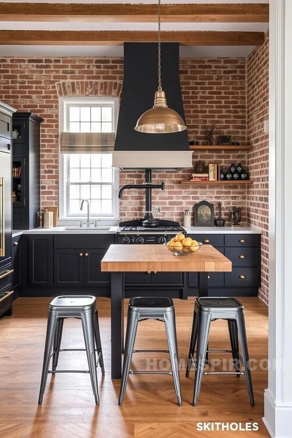 Cast-Iron Range in Victorian Industrial Kitchen