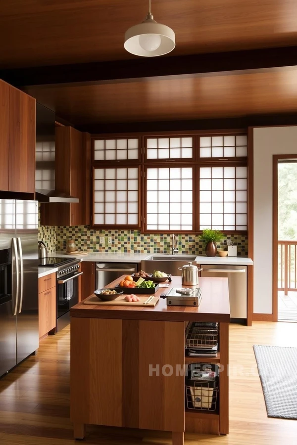 Ceramic Tile Splash in Kitchen Fusion