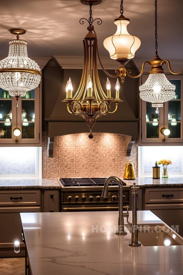 Chandelier and Pendant Lights Enhancing Glam Ambiance