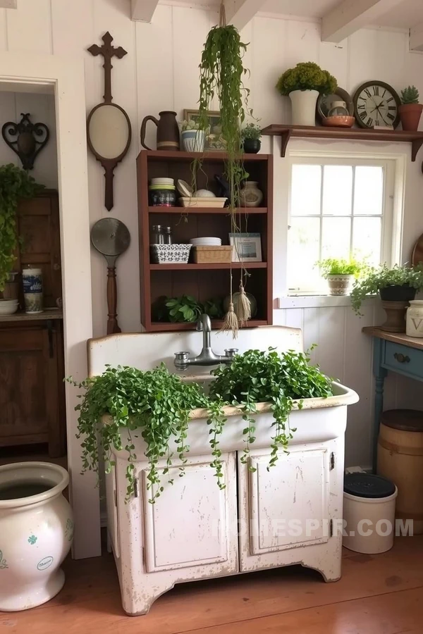 Charming Cottage Kitchen with Salvaged Vintage Elements