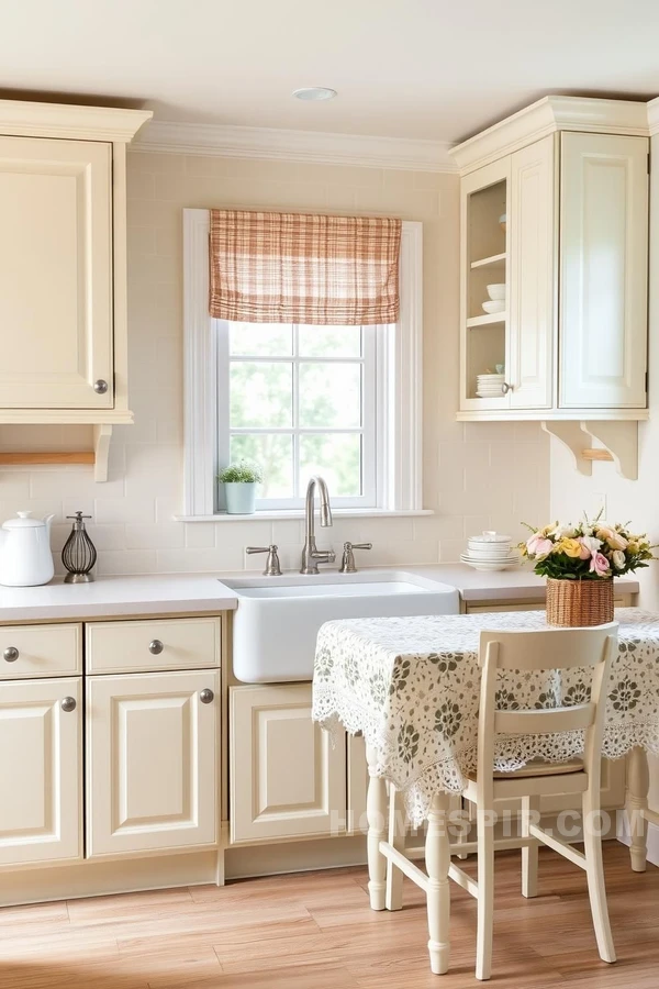 Charming Country Style Kitchen With Lace Detail