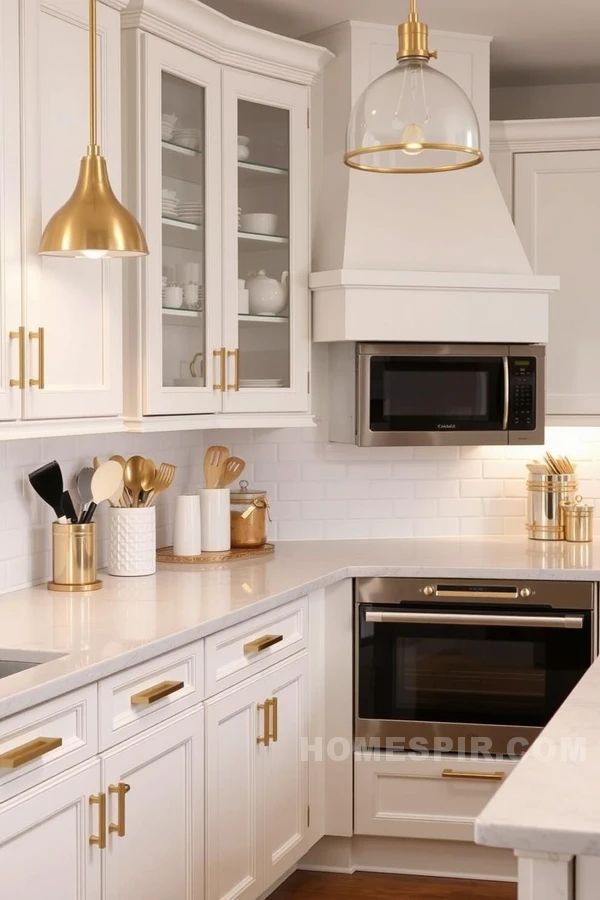 Chic Glam Kitchen with Metallic Accents