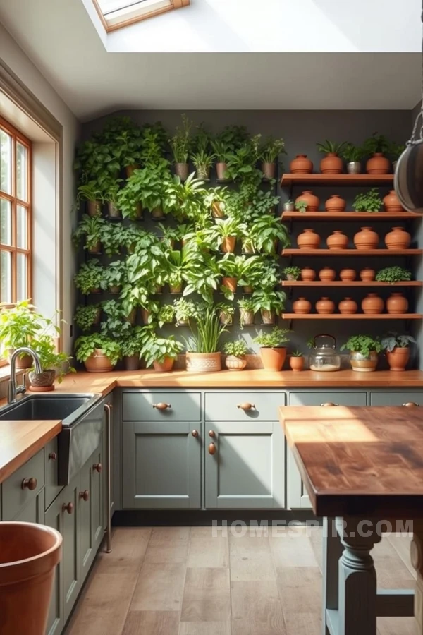 Chic Kitchen Herb Garden Ambiance