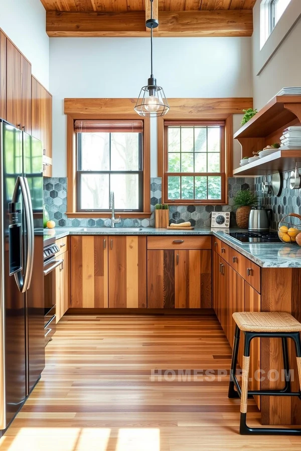 Chic Sustainable Kitchen with Recycled Elements