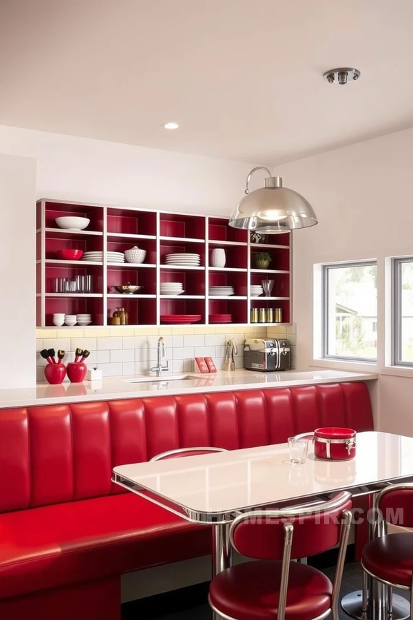 Chrome Fixtures Enhance Retro Kitchen Look