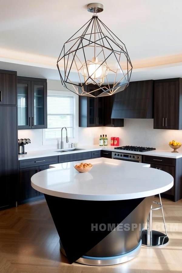 Circular Base Kitchen Island Design