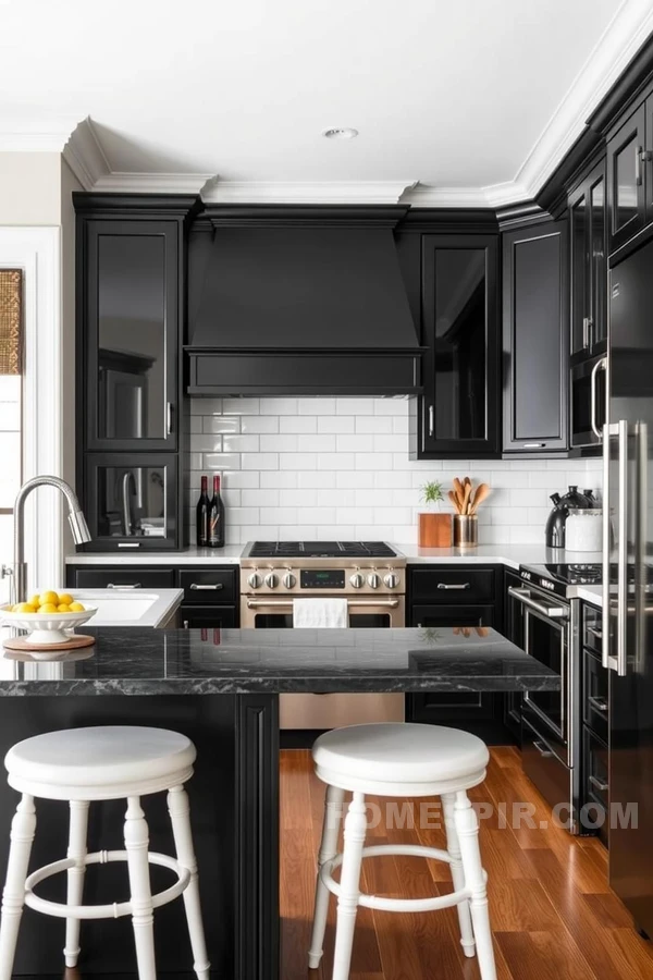 Classic Chic Elements in Modern Kitchen