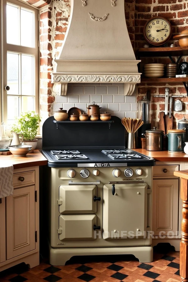 Classic French Windows in Parisian Kitchen