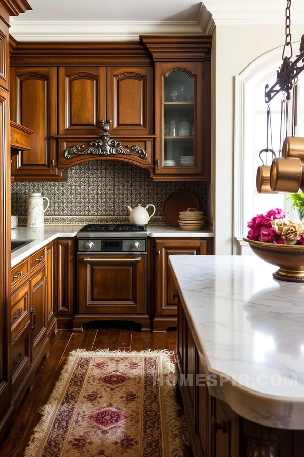 Classic Marble Countertop in Victorian Design