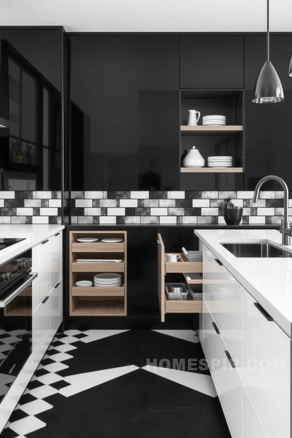 Clutter-Free Monochrome Urban Kitchen Design