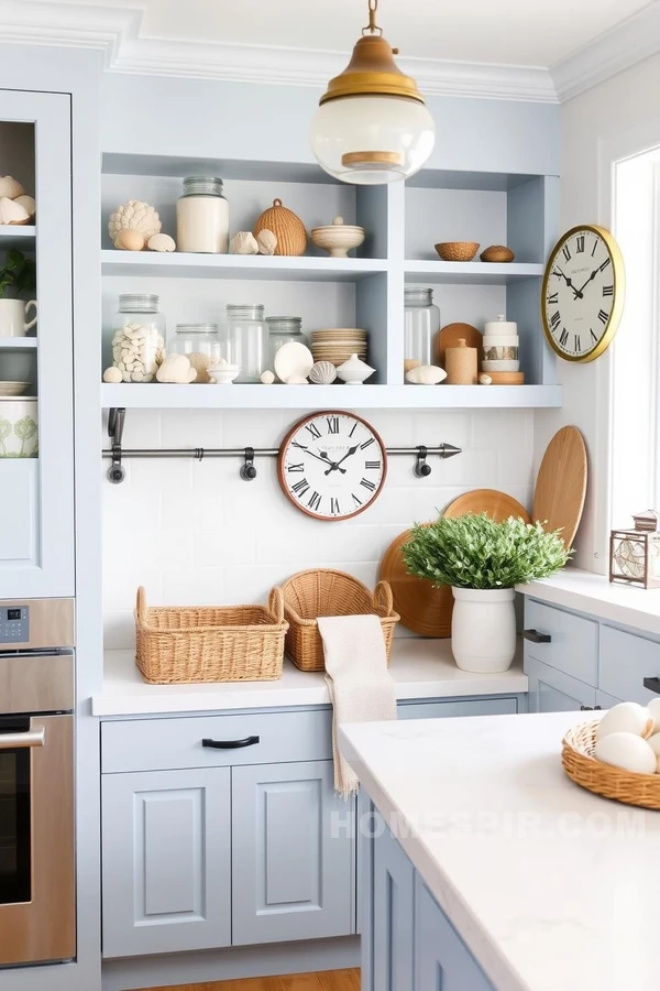 Coastal Nordic Elegance in Light Blue Kitchen