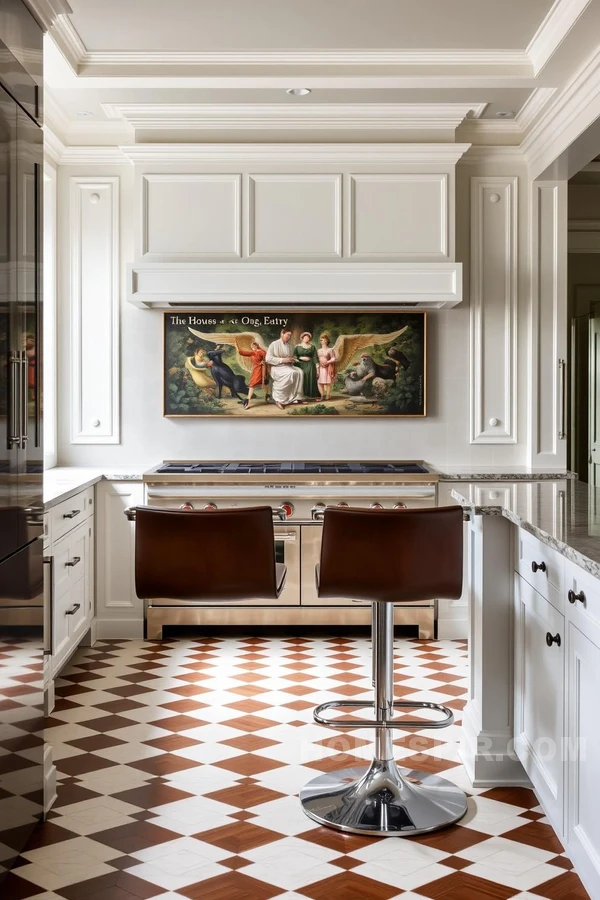 Colonial Moldings with Steel Backsplash