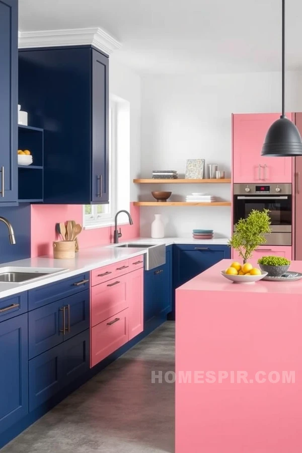 Color Block in Modern Kitchen Spaces