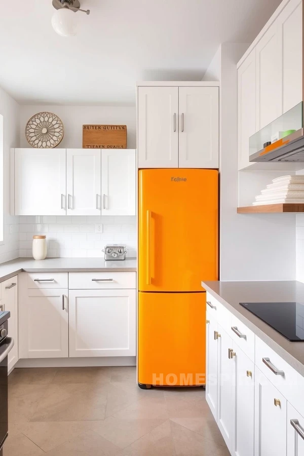 Color Pop Fridge in Urban Modern Kitchen