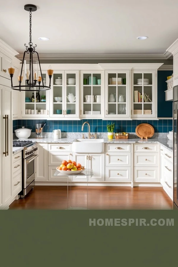 Colorful Accents Enhance Traditional Kitchen