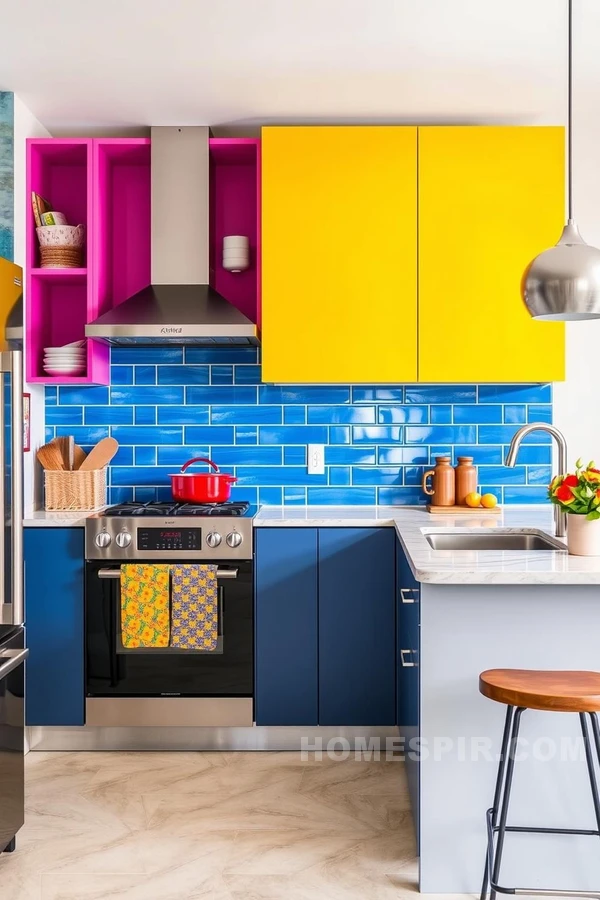 Colorful and Personalized Modern Kitchen Space