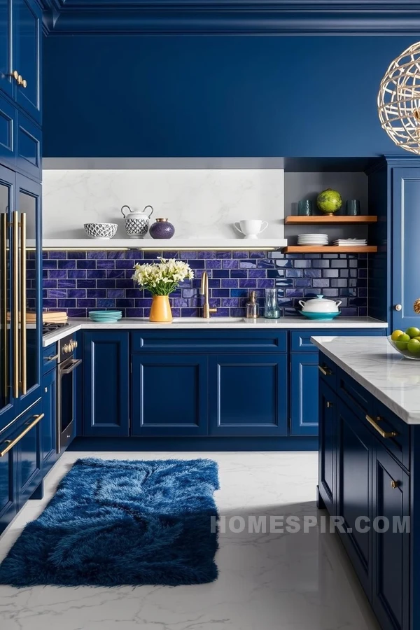 Colorful Field of Contrasting Textures in Kitchen