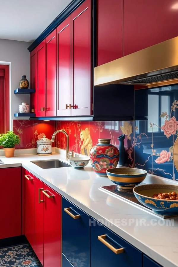 Colorful Porcelain and Asian Motifs in Design