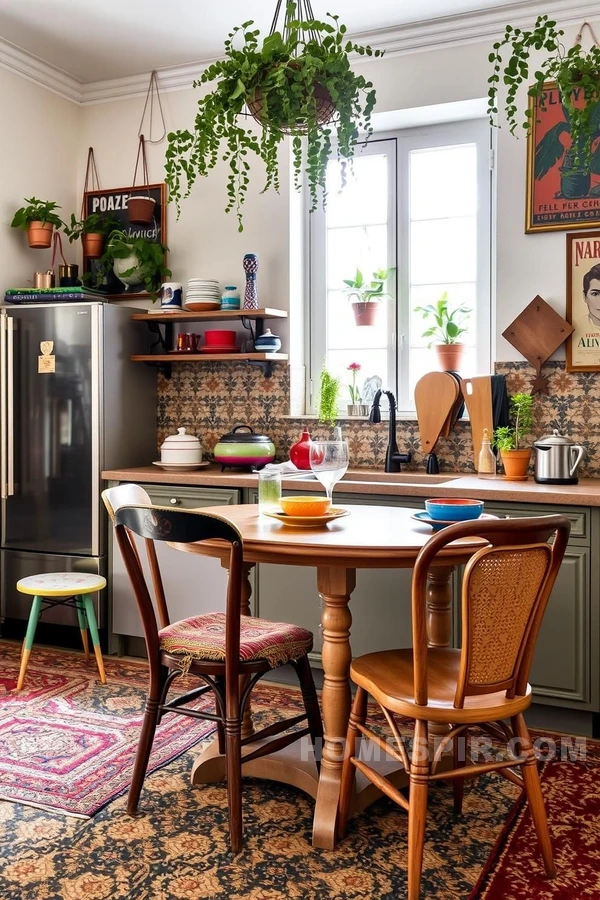 Colorful Textiles in Parisian Kitchens