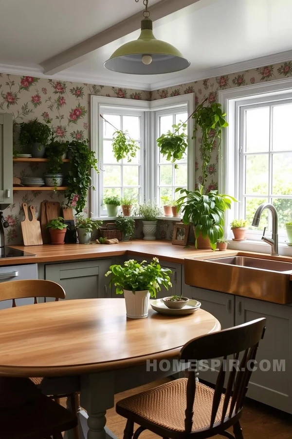 Comforting Cottage Kitchen With Garden View