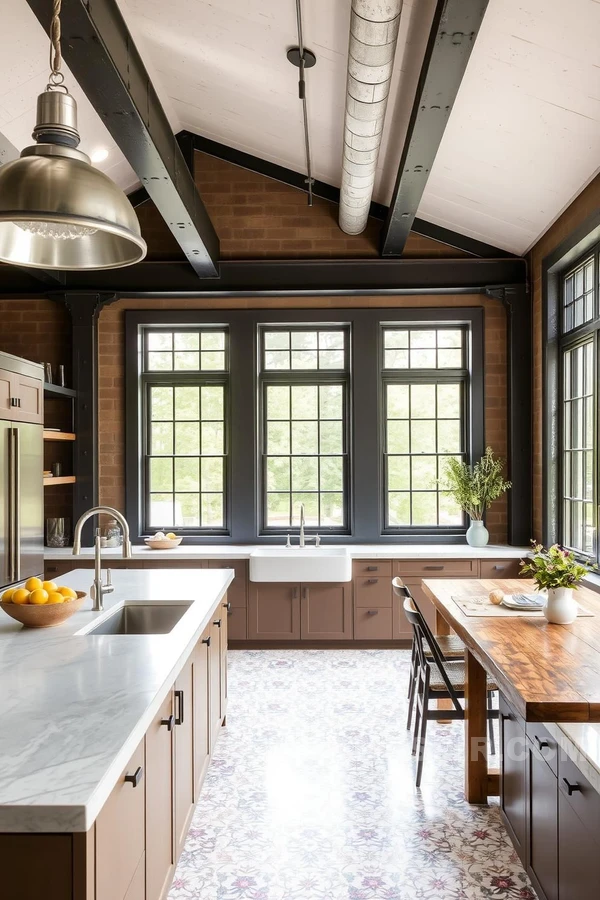 Concrete Countertops in Cottage Kitchen Space