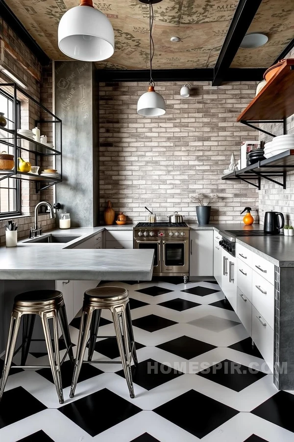 Concrete Countertops in Industrial Kitchen