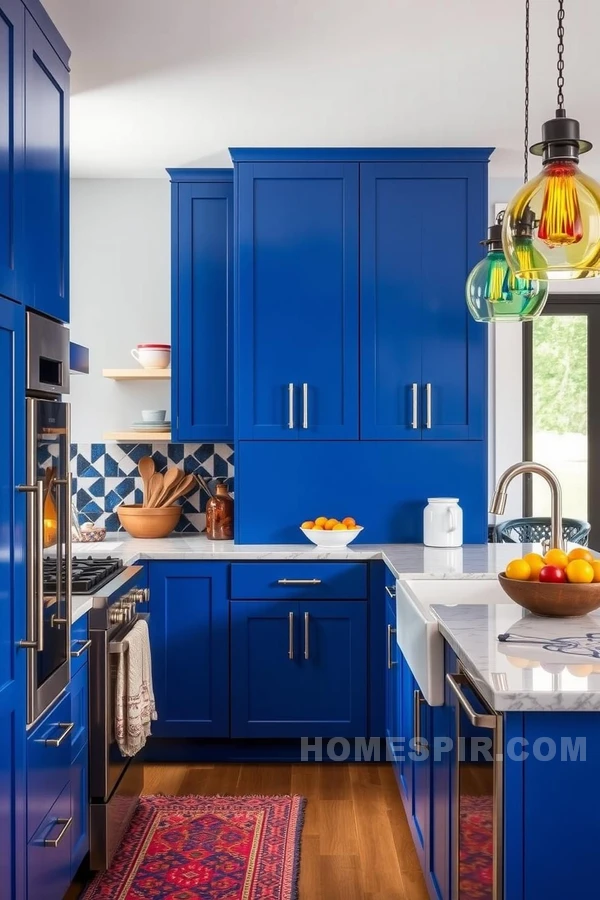 Contemporary Artisan Kitchen with Bold Colors