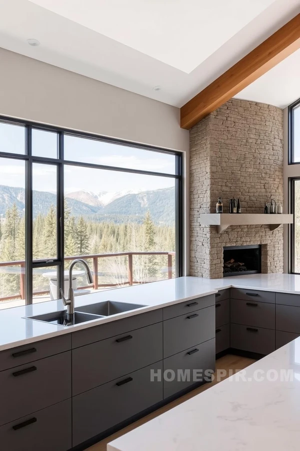 Contemporary Elegance in a Mountain Kitchen