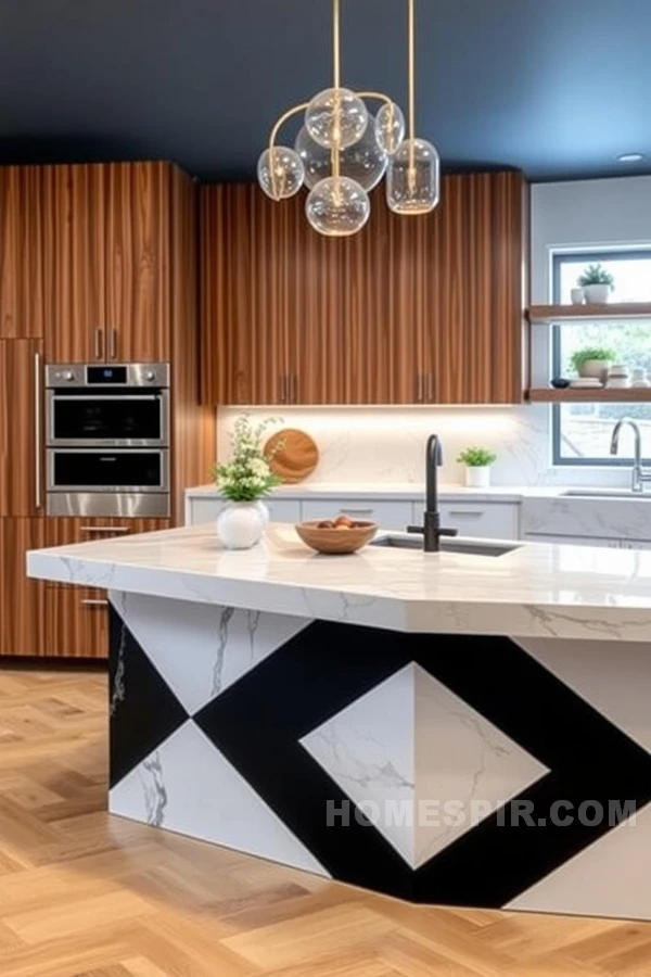 Contemporary Geometric Kitchen Island