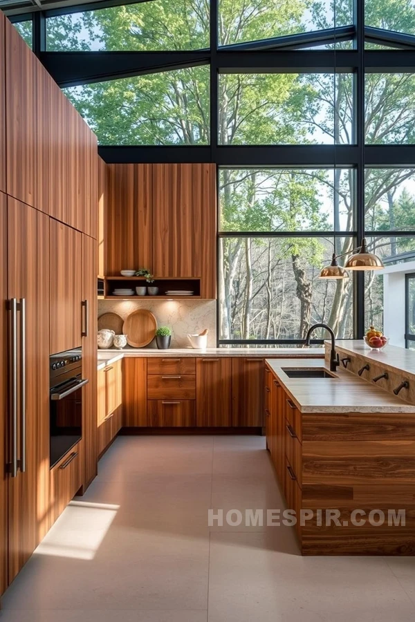 Contemporary Kitchen Blending Nature and Design