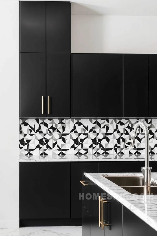 Contemporary Kitchen with Geometric Flair