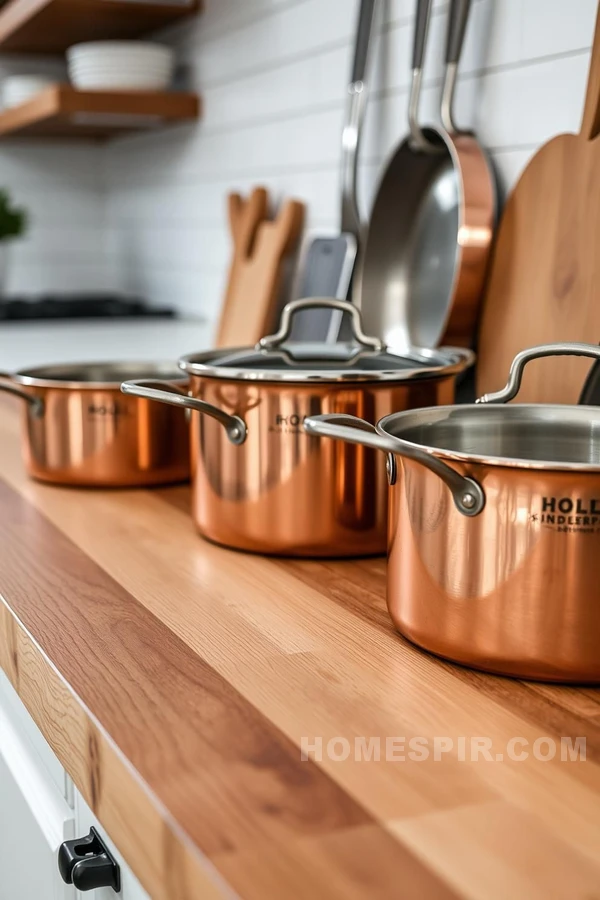 Contrasting Metals and Wood in Farmhouse Kitchens