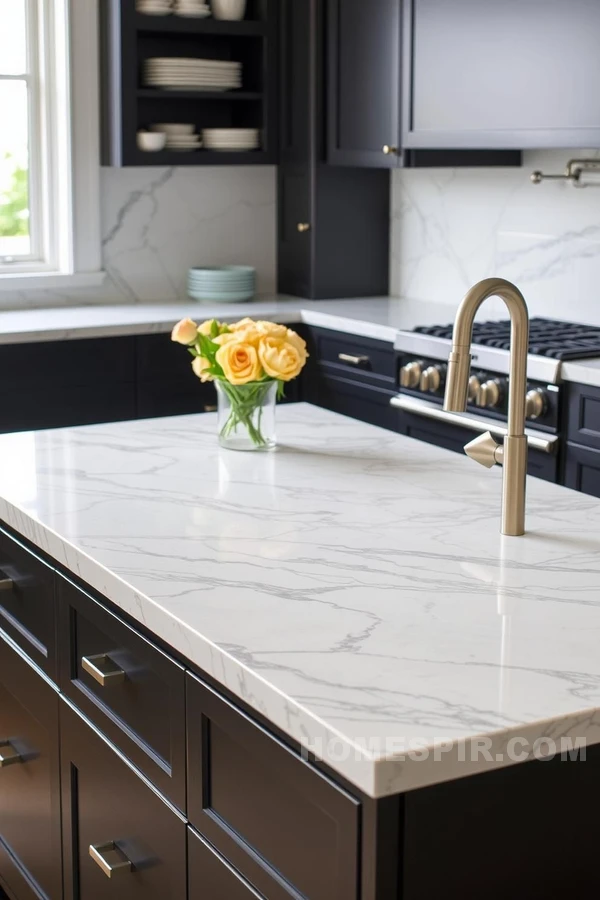 Contrasting Quartz Granite Design