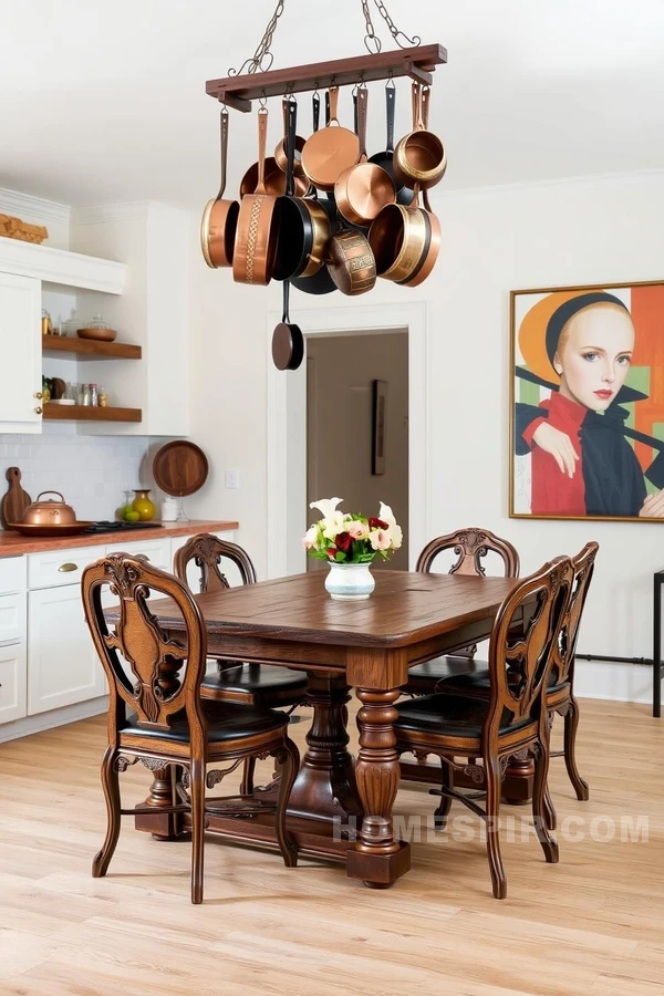 Copper and Art in Parisian Kitchen Fusion