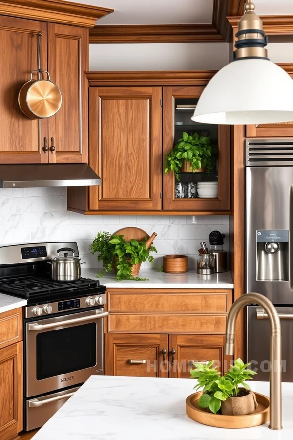 Copper and Marble Harmony in a Modern Artisan Kitchen