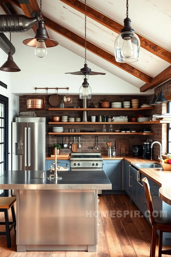 Copper and Steel in Kitchen Harmony