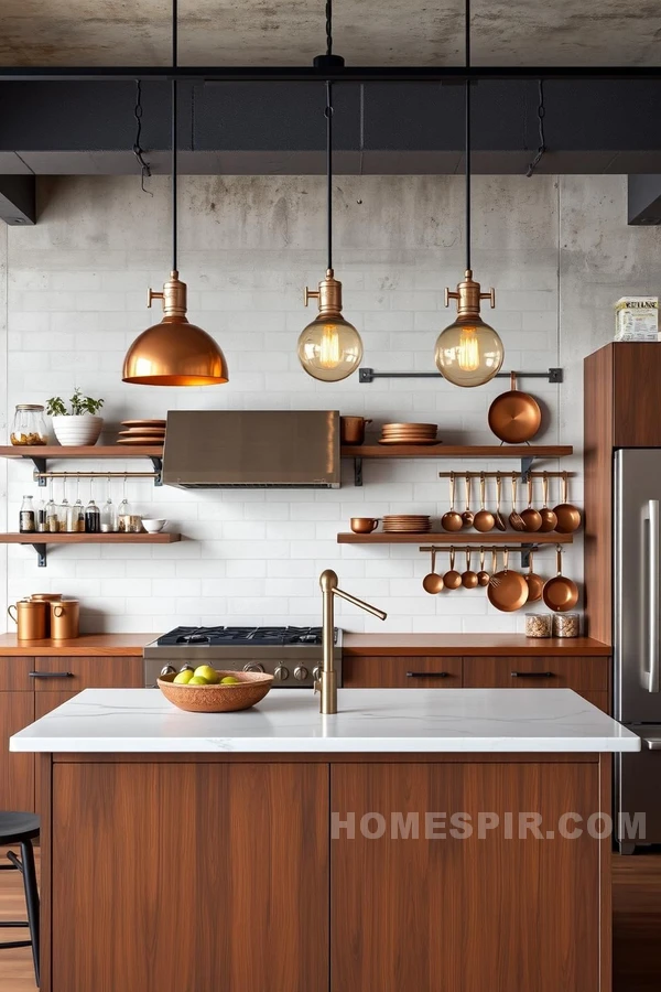 Copper Fixtures and Cool Concrete Fusion