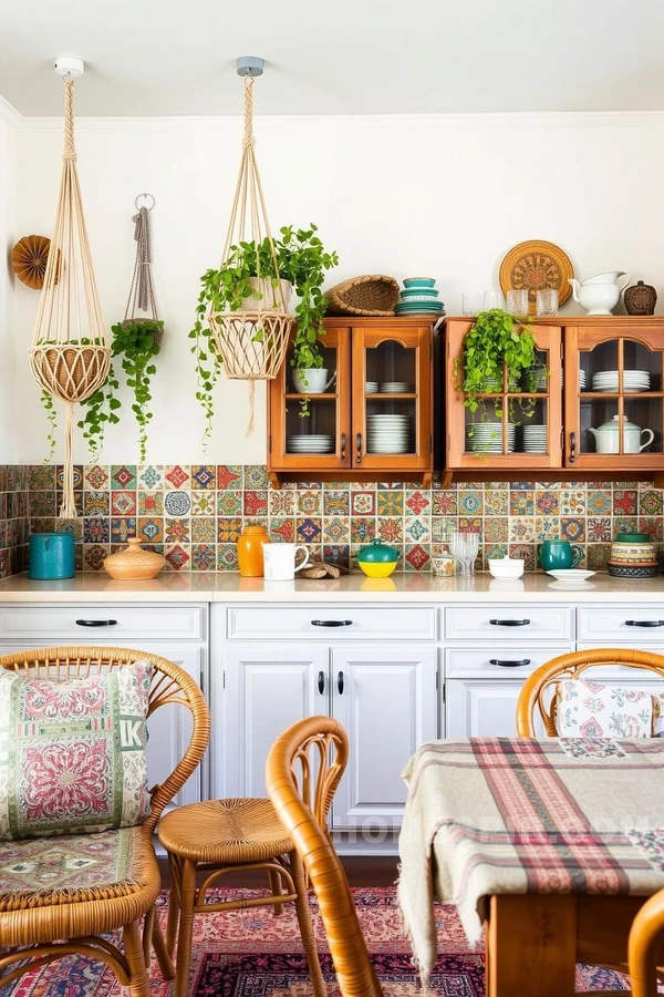 Cozy Bohemian Tropical Kitchen Design