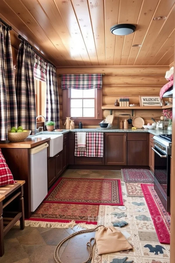 Cozy Cabin Feel with Plaid and Checkered Linens