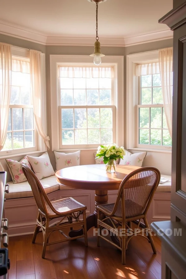 Cozy Cottage Kitchen with Bay Window Glow