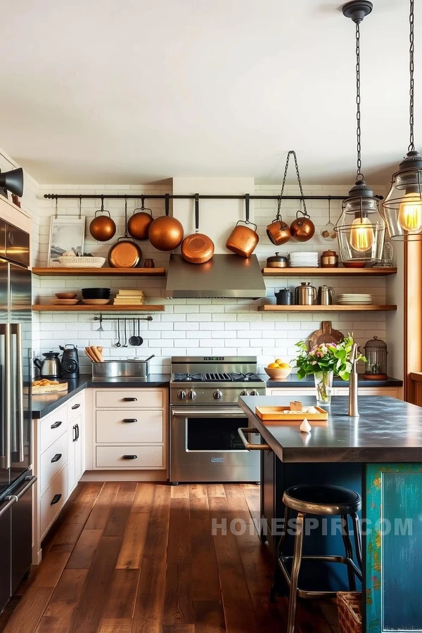 Cozy Industrial Kitchen Atmosphere