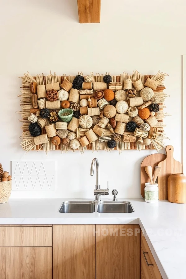 Cozy Kitchen with Textured Decorative Elements