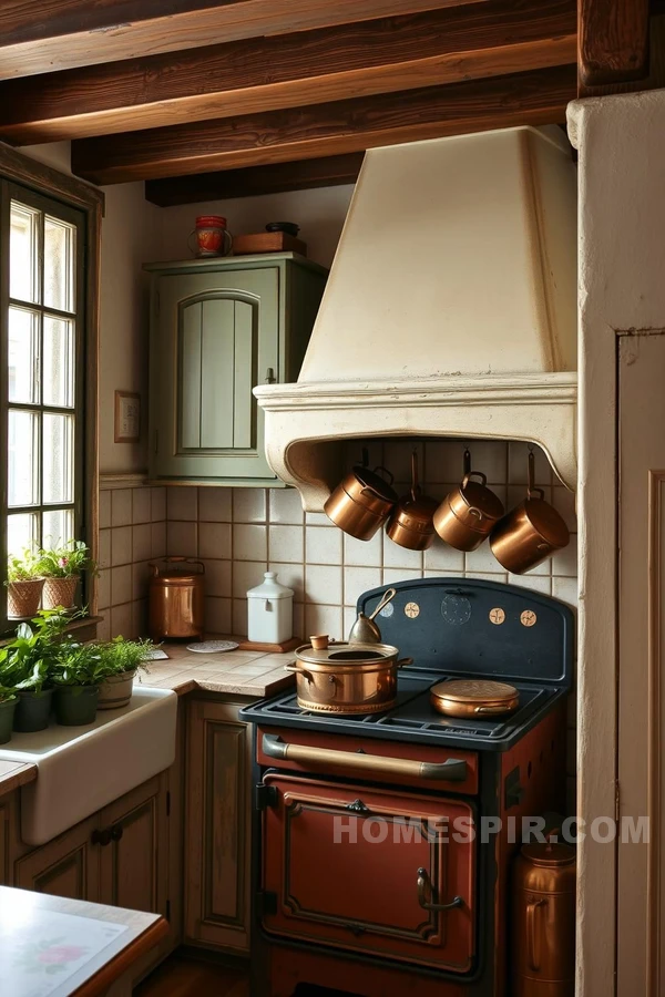 Cozy Rustic Parisian Kitchen Decor