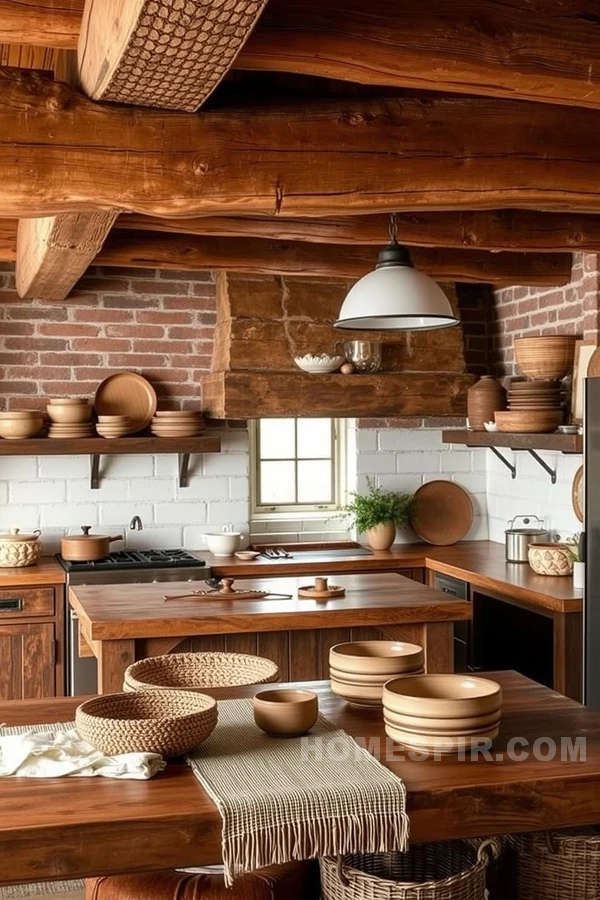 Cozy Textures for Rustic Kitchen Comfort