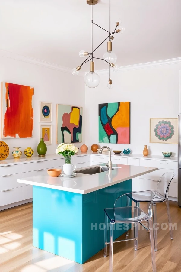 Creative Chic Kitchen with Art