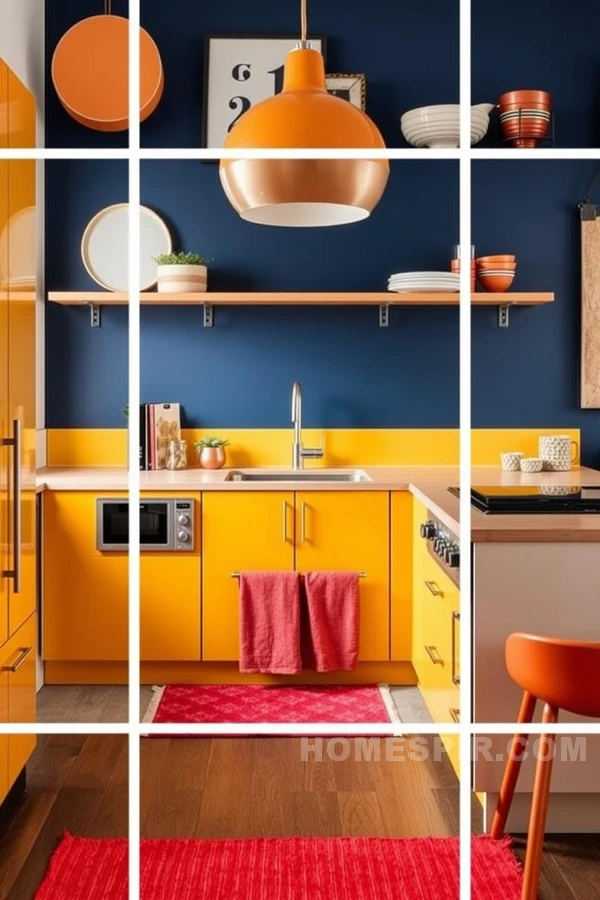 Creative Color Fusion for Modern Kitchen Spaces