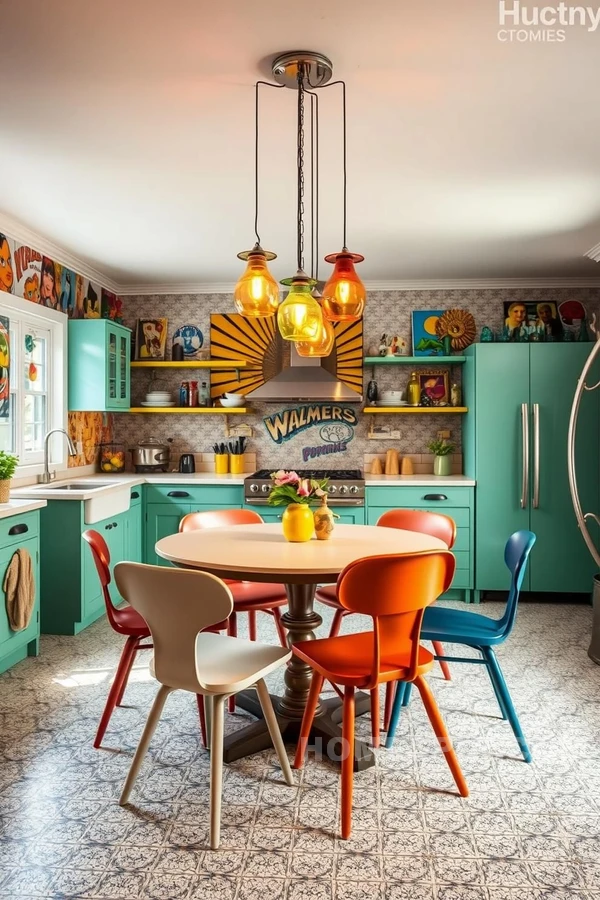 Creative Eclectic Mix in Retro Kitchen