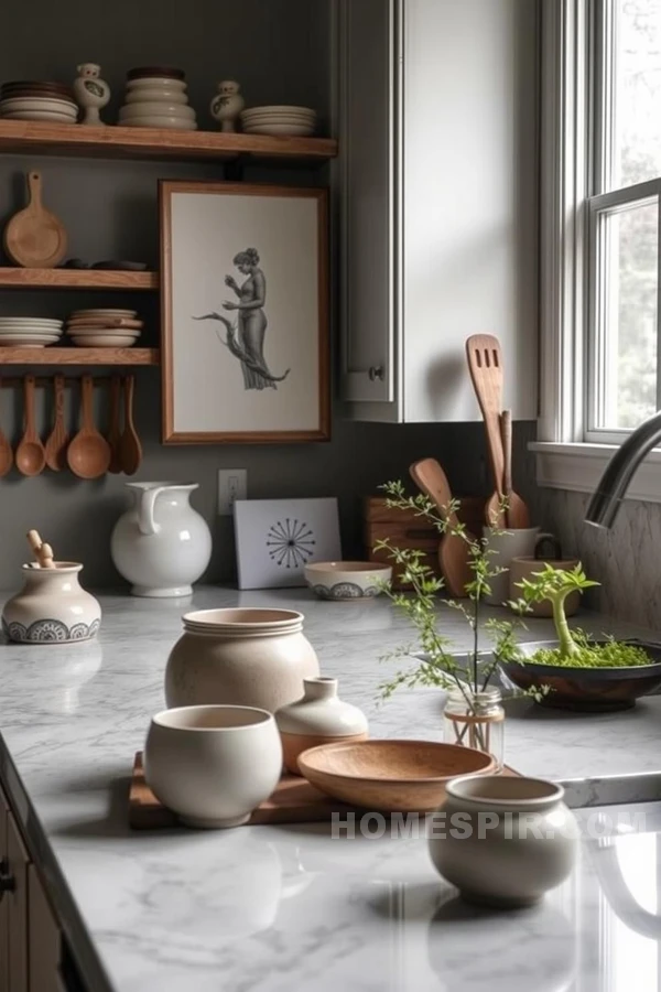 Creative Touch in Serene Zen Kitchen